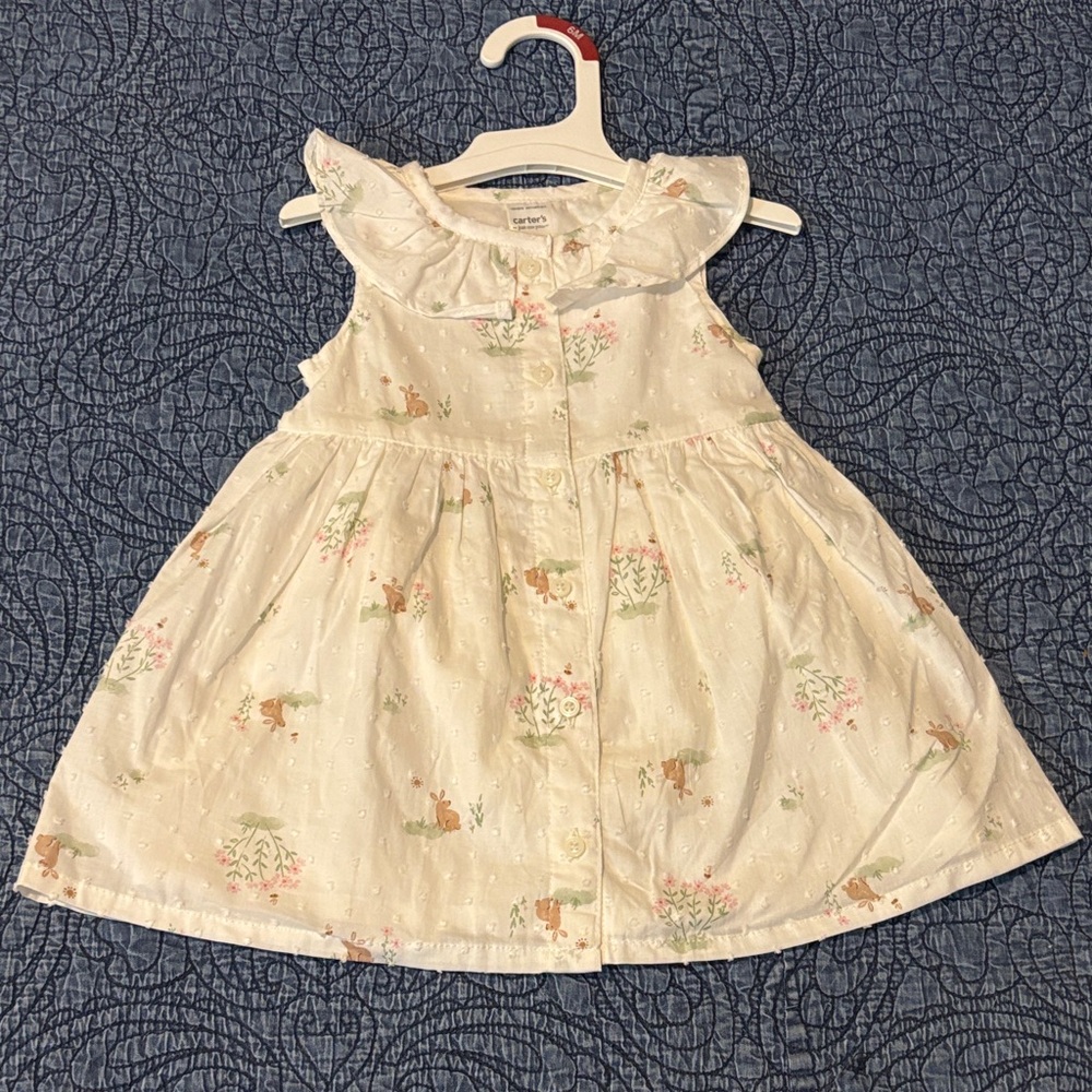 Carter's White Floral Easter Casual Dress